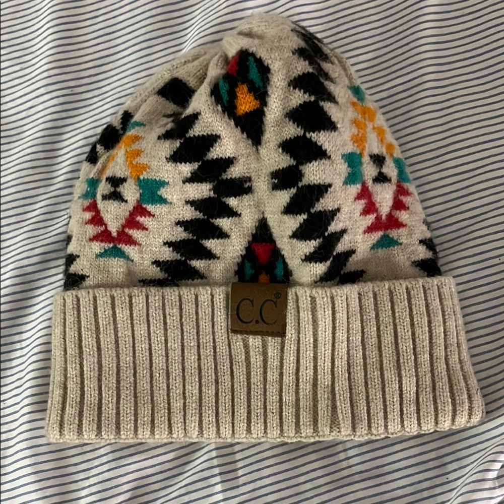 C.C Cream and Black Hat Stylish Accessories